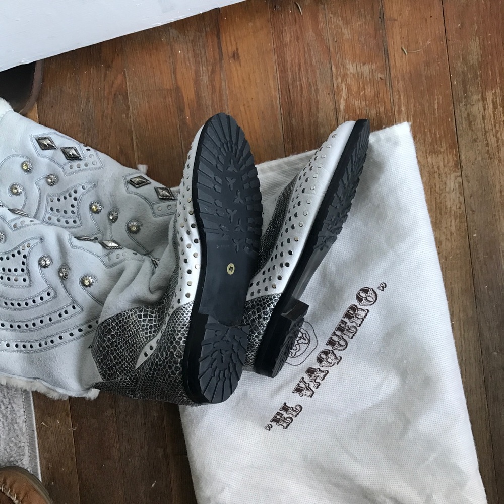 El Vaquero by Salgo white embellished boots - Picture 4 of 6